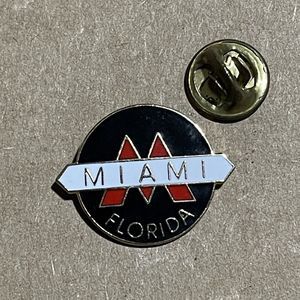 Vintage Miami Florida Lapel Pin USA City Tourist Souvenir
